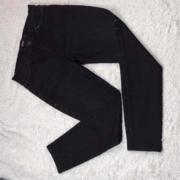 Hudson Los Angeles Barbara Super Skinny High Rise Black Five Pocket Color Jean - Picture 15 of 15